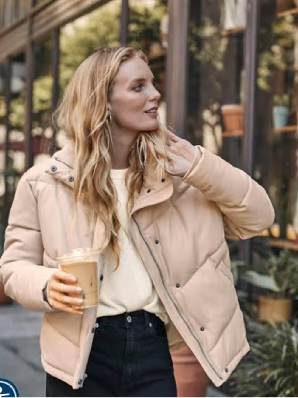 Splendid Vegan Leather Puffer Jacket